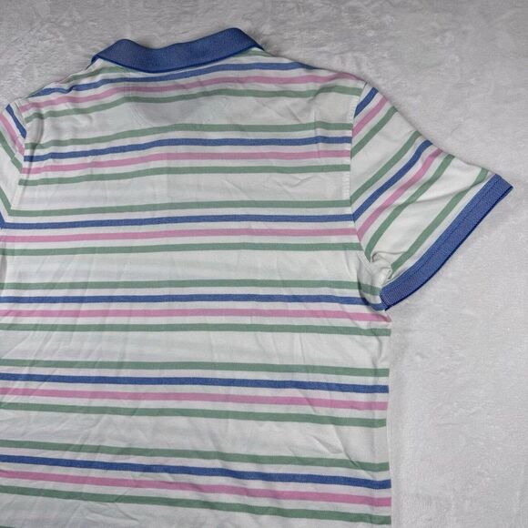 Izod Advantage Performance Golf Polo Shirt Mens Large Striped Performance Casual - Picture 8 of 13